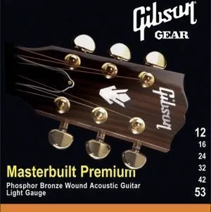 Gibson SAG-MB12 Masterbuilt Phosphor BR (12-52) Комплект струн для акустической гитары.