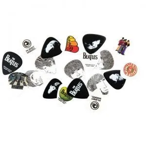Planet Waves 1CAB4-15BT2 Beatles Signature Stripes Набор медиаторов, в комплекте 15 шт.