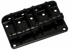 Metallor BB-01-BK Бридж (струнодержатель) для бас-гитары, черный.