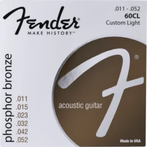 Fender 60CL Phosphor Bronze (11-52) Комплект струн для акустической гитары, фосфорная бронза, 11-52.