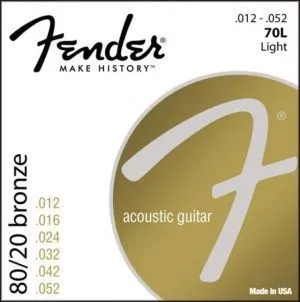 Fender Strings New Acoustic 70L 80/20 Brnz Ball End 12-52 Комплект струн для акустической гитары.