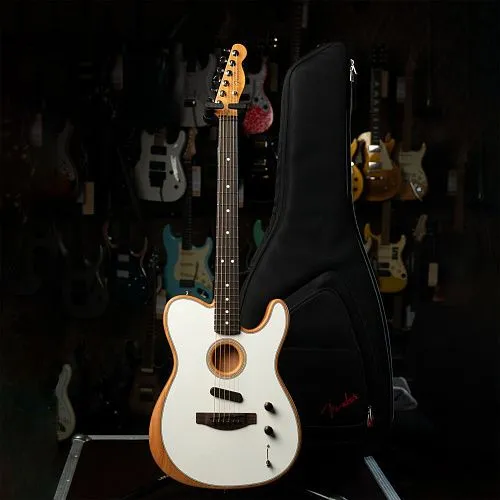 Fender Acoustasonic Player Telecaster Arctic White 2022 Mexico Электроакустическая гитара.
