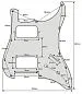 Musiclily MX2248CM Защитная накладка для электрогитары Fender Stratocaster HH, 3 слоя, кремовая.-3