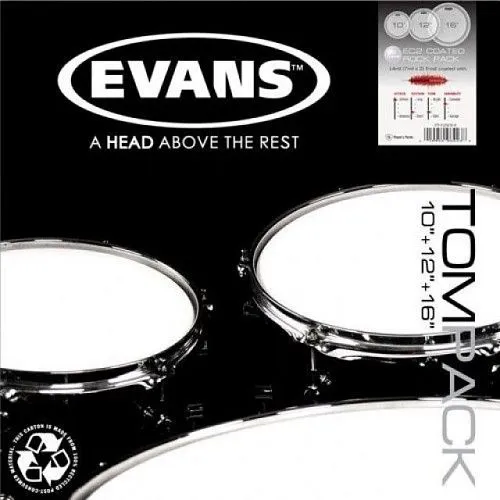 Evans ETP-EC2SCTD-R EC2 Rock Комплект пластиков для том барабанов.