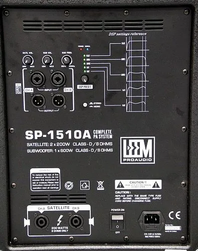 Leem SP-1510A Комплект акустических систем. 2 пассивных сателлита х10” + 15”активный сабвуфер.