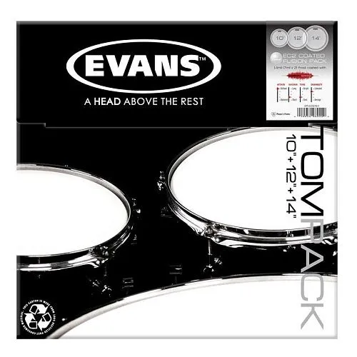 Evans ETP-EC2CTD-F G2 Coated Комплект пластиков 10"12"14". Двойные, с прозрачным напылением.