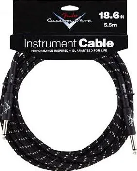 Fender Custom Shop 18.6' Instrument Cable Black Tweed Кабель инструментальный.