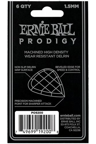 Ernie Ball 9199 Prodigy Black Набор медиаторов.