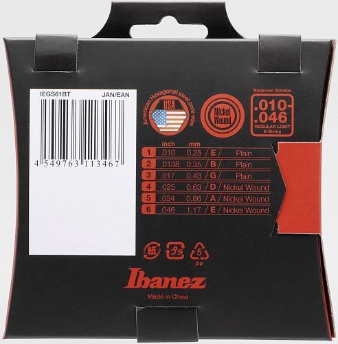 Ibanez IEGS61BT (10-46) Комплект струн для электрогитары.
